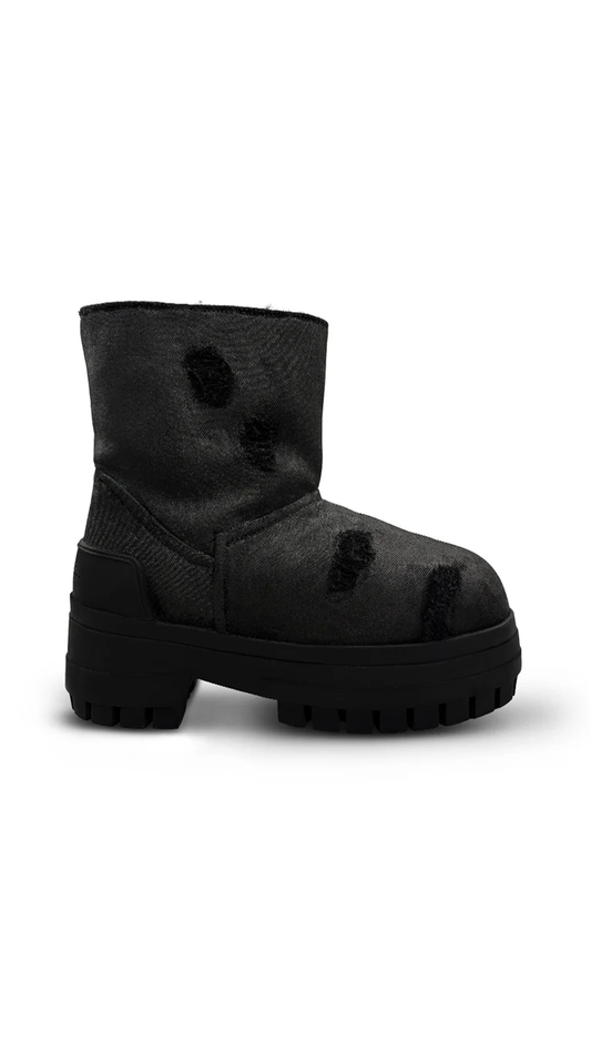 Demaci® XGG Waxed Denim Boots - Black