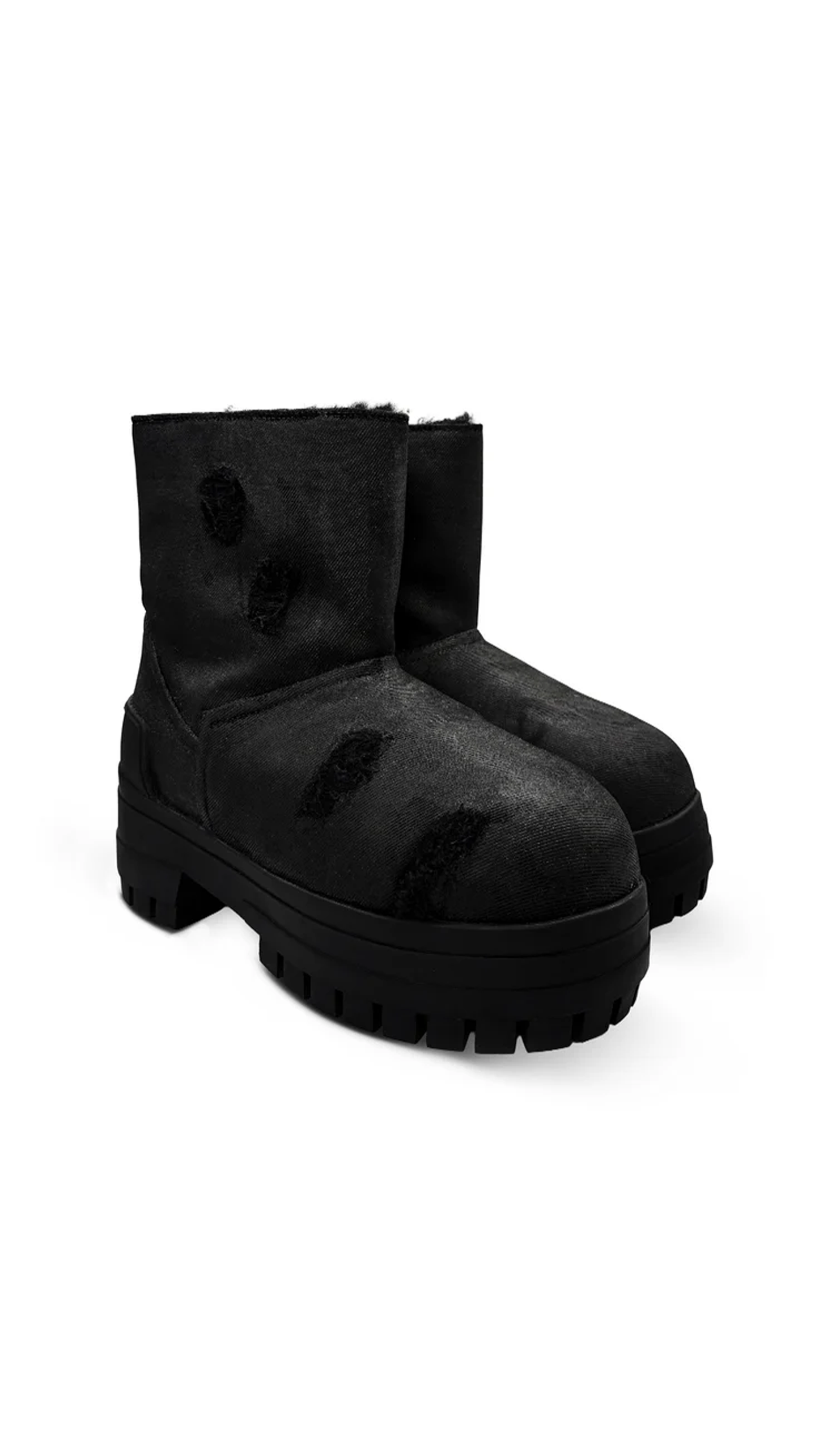 Demaci® XGG Waxed Denim Boots - Black