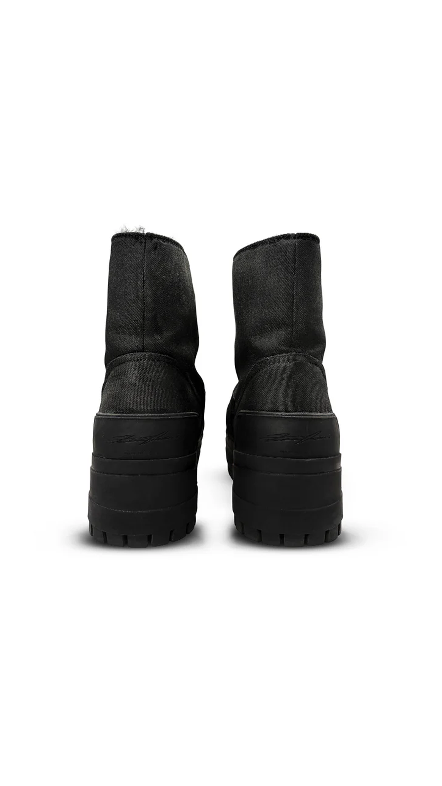 Demaci® XGG Waxed Denim Boots - Black