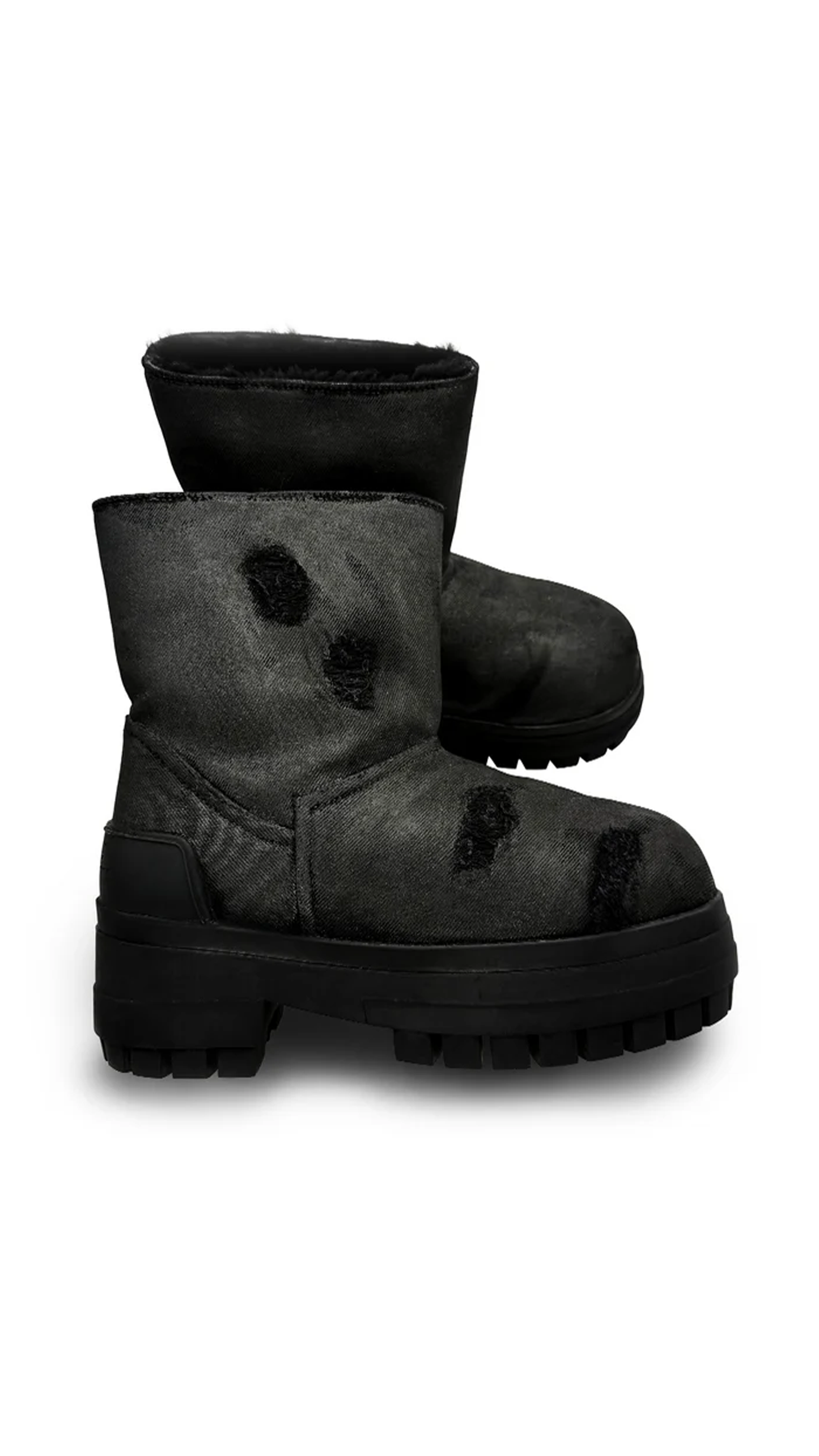 Demaci® XGG Waxed Denim Boots - Black