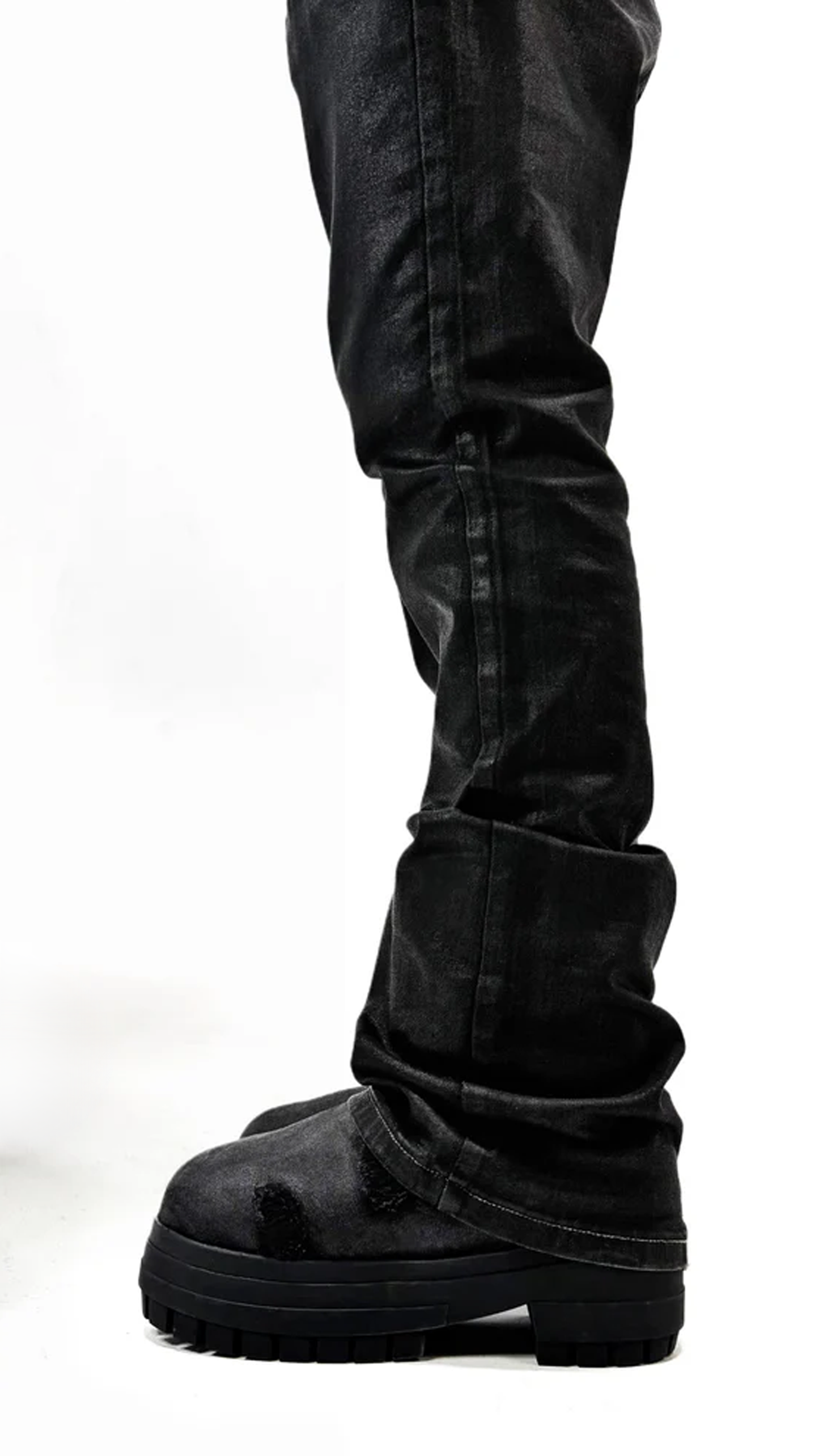Demaci® XGG Waxed Denim Boots - Black