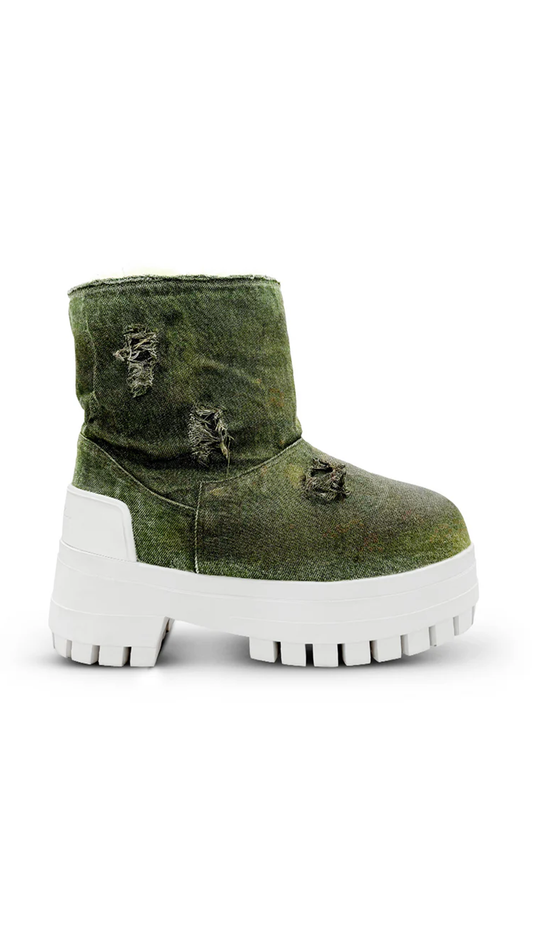 Demaci® XGG Denim Boots - Green